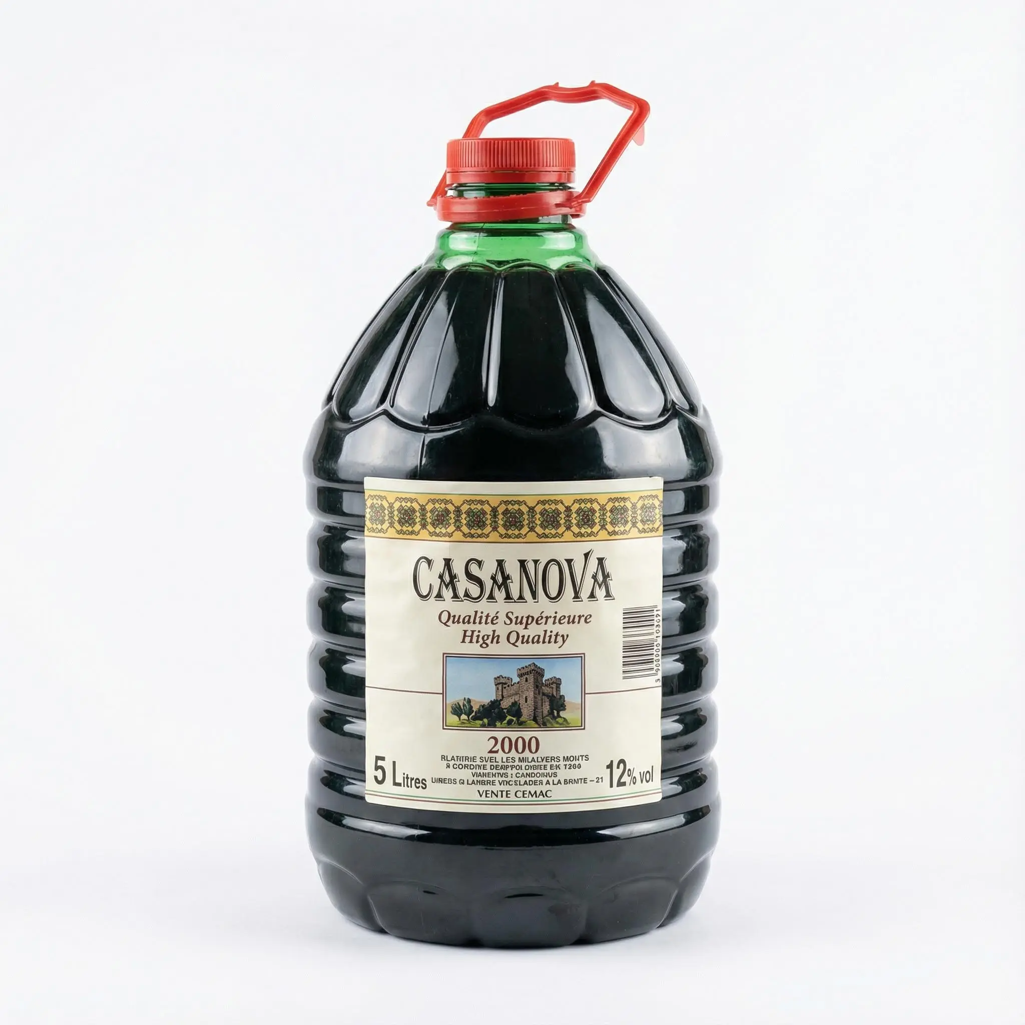 bonbonne de vin rouge casanova vue de cote pour receptions