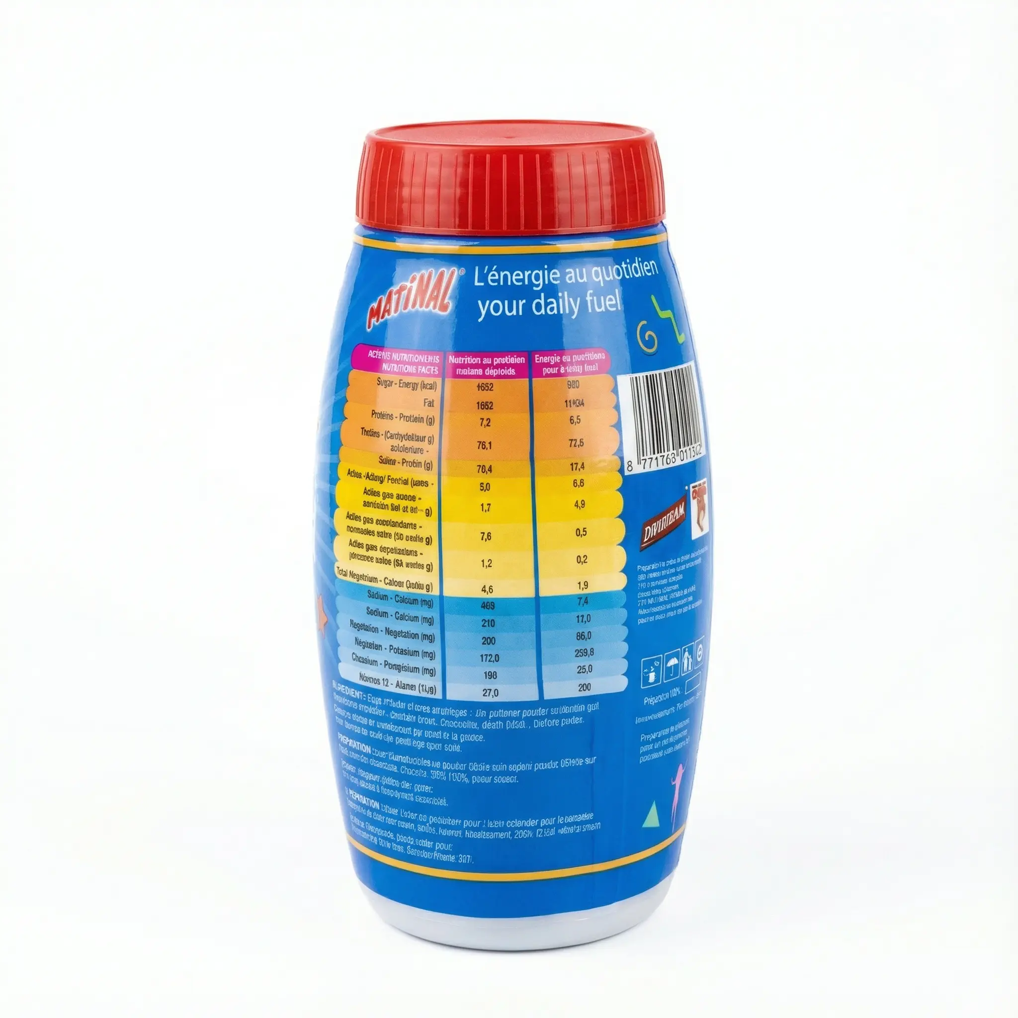 Valeurs nutritionnelles boisson cacao matinal pour le petit dejeuner